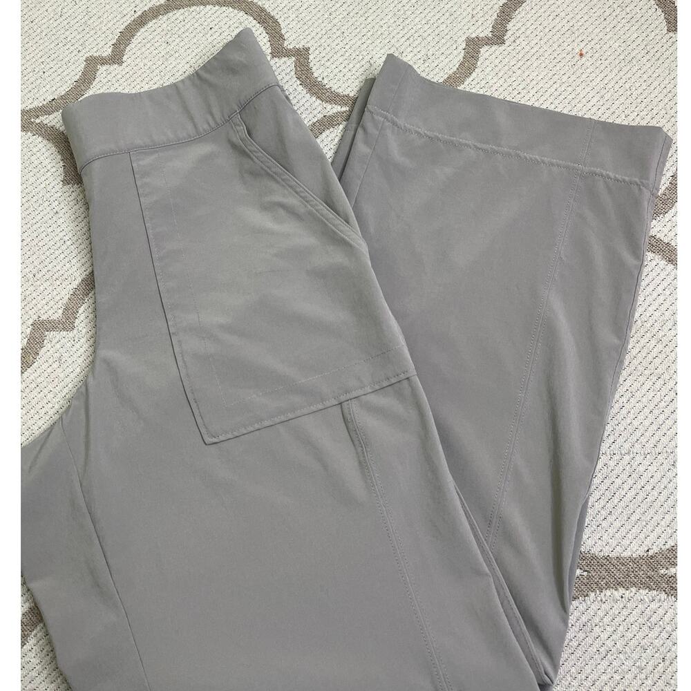 Athleta Chelsea Wide Leg Pants Gray Light Asphalt Size 6 Travel Athleisure - Picture 2 of 13